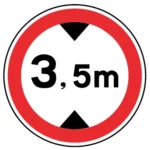 BT3 – Trânsito proibido a veículos de altura superior a xxx m