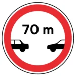 C10 – Proibição de transitar a menos de … metros do veículos precedente