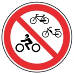 C4f – Trânsito proibido a veículos de duas rodas