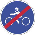 D11c – Fim da via obrigatória para motociclos