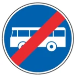 D12 – Fim da via reservada a veículos de transporte público