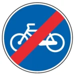 D13a – Fim da pista obrigatória para velocípedes