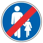 D13b – Fim da pista obrigatória para peões