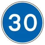 D8 – Obrigação de transitar à velocidade mínima de … quilómetros por hora