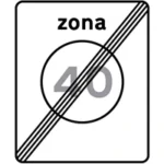 G8 – Fim de zona de velocidade limitada