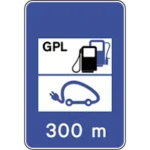 H13d – Posto de abastecimento de combustível com tipo de combustível e com serviço a veículos elétricos