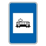 H20b – Paragem de veículos de transporte colectivo de passageiros que transitem sobre carris