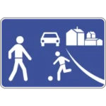 H46 – Zona residencial ou de coexistência_ indicação de entrada numa zona de coexistência