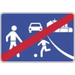 H47 – Fim de zona residencial ou de coexistência_ indicação de que terminou a zona de coexistência