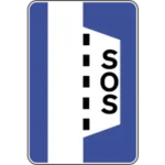 H49b – Área de paragem de emergência_ indicação de um local que apenas pode ser utilizado em caso de emergência ou de perigo, in