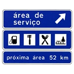 I4b – Aproximação de via de saída para área de serviço