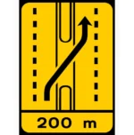 TD10 – Desvio de faixa (2×2 vias) Desvio da via esquerda para a via esquerda da faixa contrária