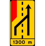 TD2 – Painel de estrangulamento à esquerda (2 vias) Desvio da via esquerda para a via direita