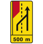 TD20 – Painel de estrangulamento à esquerda (1×4) Desvio da via esquerda para a via direita