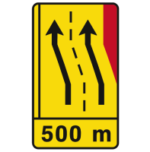 TD30 – Painel de estreitamento à direita (1×4)