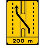 TD9 – Desvio de faixa (2×2 vias) Desvio da via esquerda para a via esquerda da faixa contrária